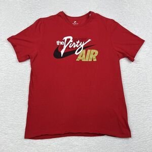 Nike Shirt Mens Large Red The Nike Tee‎ The Dirty Air Graphic Logo Short Sleeve